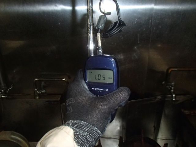 風速計測、排気フード1