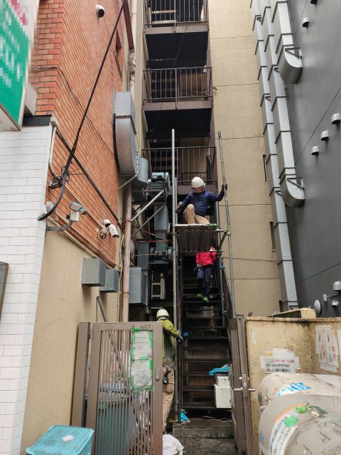 足場設置 足場設置