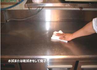 水拭きまたは乾拭きして完了